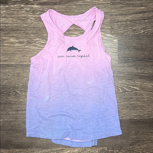 Girls SO brand tank top pink and purple with a dolphin on it size medium - Picture 1 of 5